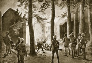 The Destruction of a Chinese Temple on the Bank of the Pei-Ho by Amedee Forestier
